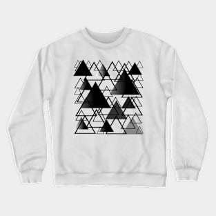 TRIANGLE PATTERN, BLACK TRIANGLES Crewneck Sweatshirt